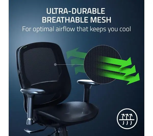 Razer Fujin Gamingowy do 136kg Tkanina Czarny - Kup na Raty - RRSO 0%