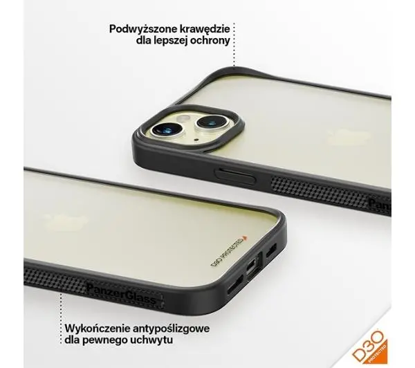 PanzerGlass ClearCase do iPhone 15 Plus Czarny