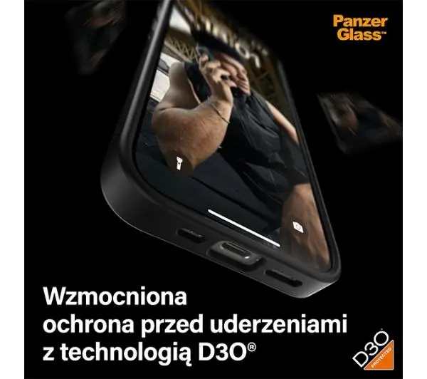 PanzerGlass ClearCase do iPhone 15 Pro Czarny