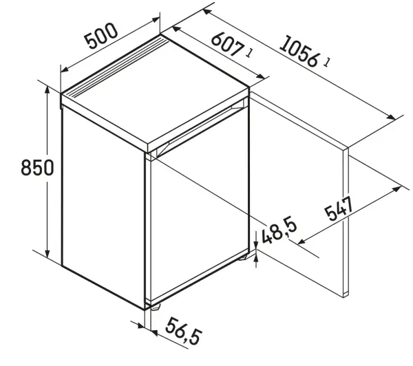 Liebherr Pure TK 12Ve00 85cm Biały - TRZECI -55%, ALBO 5-TY ZA 1ZŁ - Kup na Raty - RRSO 0%