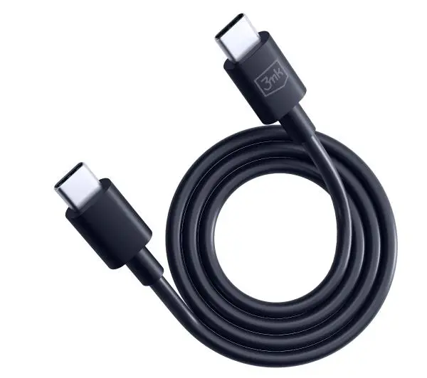3mk Hyper USB-C do USB-C 100W 1,2m Czarny