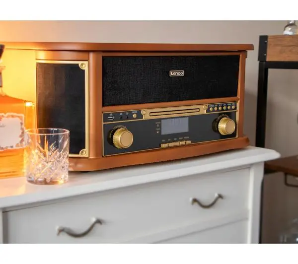 Lenco TCD-2571WD Półautomatyczny Napęd paskowy Przedwzmacniacz Bluetooth Odtwarzacz CD Magnetofon Drewno - Kup na Raty - RRSO 0%