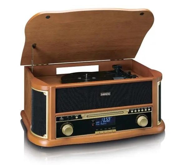 Lenco TCD-2571WD Półautomatyczny Napęd paskowy Przedwzmacniacz Bluetooth Odtwarzacz CD Magnetofon Drewno - Kup na Raty - RRSO 0%