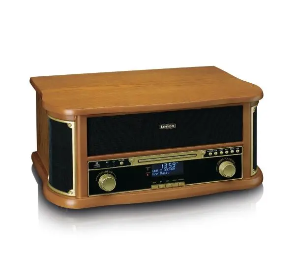 Lenco TCD-2571WD Półautomatyczny Napęd paskowy Przedwzmacniacz Bluetooth Odtwarzacz CD Magnetofon Drewno - Kup na Raty - RRSO 0%