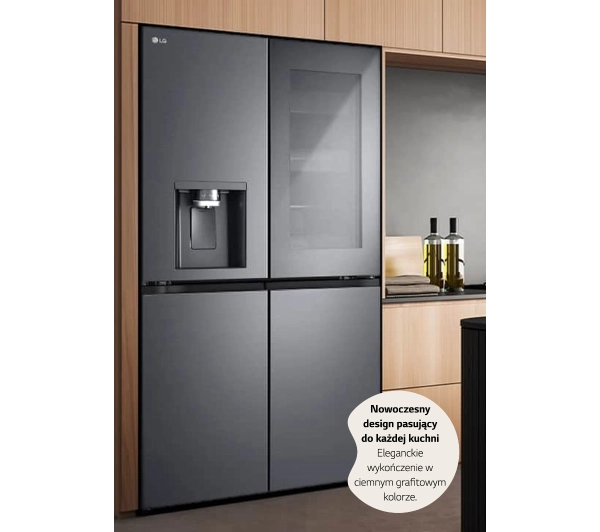 LG InstaView GMG960EVJE Funkcje AI Pełny No Frost 179,2cm Zdalne sterowanie Ciemny grafit stal - Kup na Raty - RRSO 0%