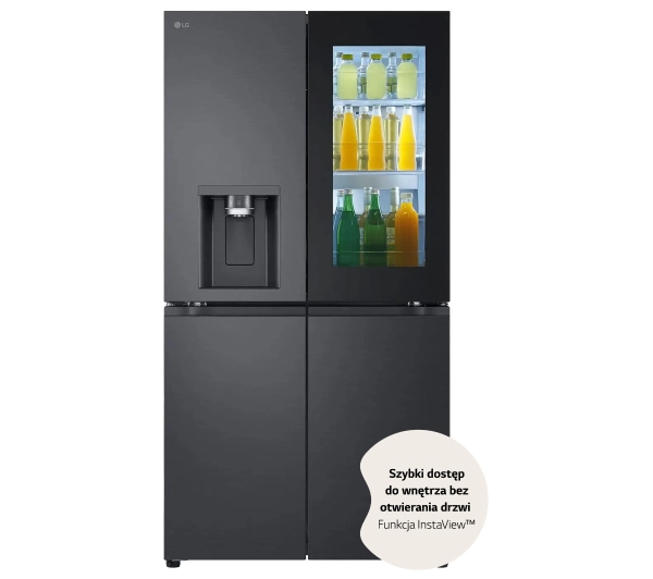 LG InstaView GMG960EVJE Funkcje AI Pełny No Frost 179,2cm Zdalne sterowanie Ciemny grafit stal - Kup na Raty - RRSO 0%