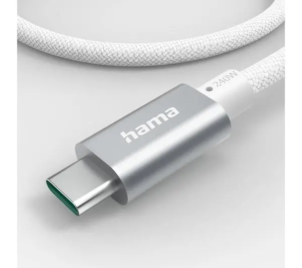 Hama 240W USB-C do USB-C 1,5m Biały