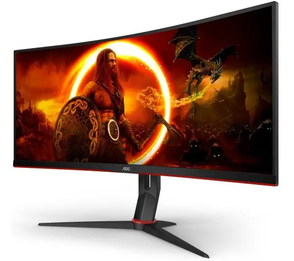 AOC CU34G2XP/BK 34" UWQHD VA 180Hz 1ms Zakrzywiony Gamingowy - Kup na Raty - RRSO 0%