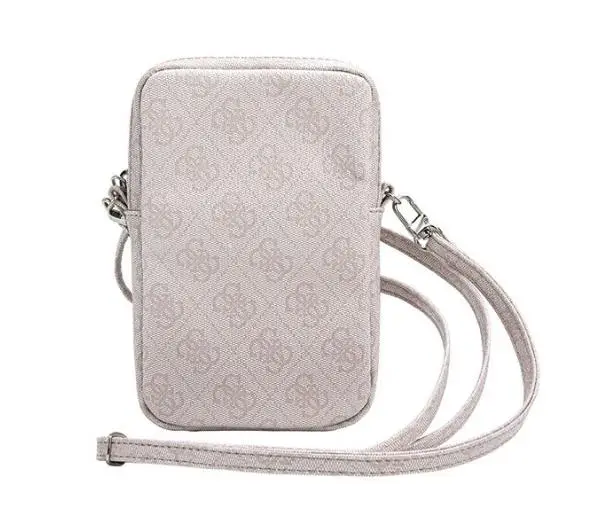 Guess torebka Zip 4G Triangle Różowy