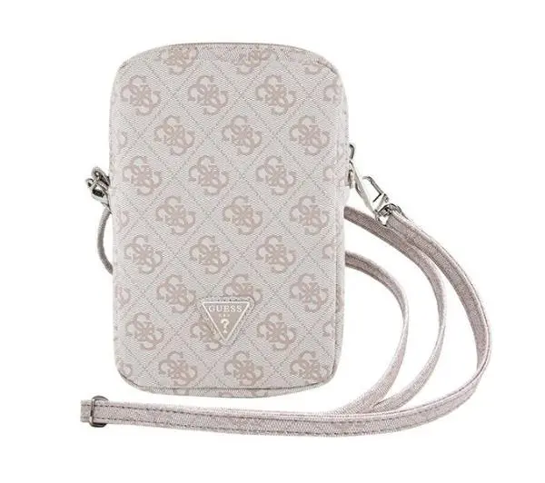 Guess torebka Zip 4G Triangle Różowy