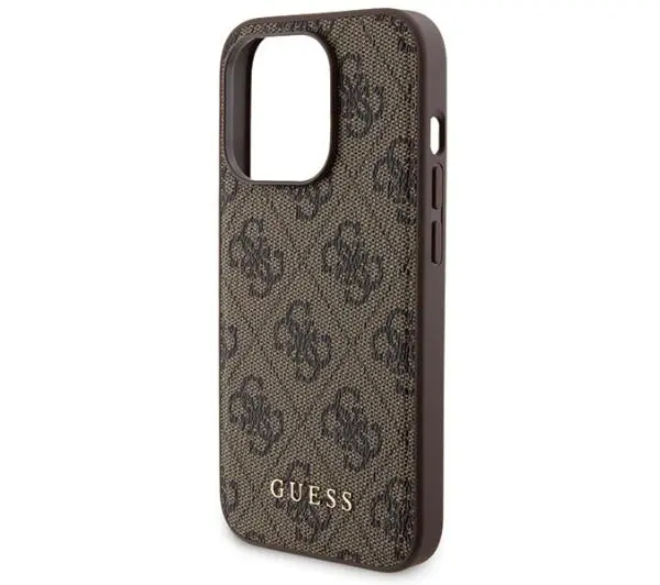 Guess Zestaw do iPhone 15 Pro + Powerbank 5000mAh MagSafe 4G Metal Logo Brązowy - Kup na Raty - RRSO 0%