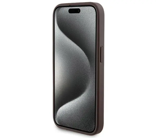 Guess Zestaw do iPhone 15 Pro + Powerbank 5000mAh MagSafe 4G Metal Logo Brązowy - Kup na Raty - RRSO 0%