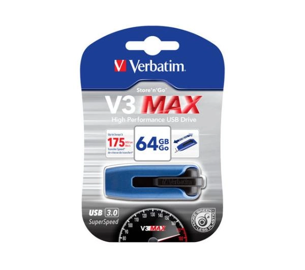 Verbatim V3 Max 64GB USB 3.0 Niebieski