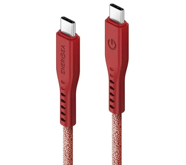 Energea Flow USB-C - USB-C 1,5m 240W 5A PD Fast Charge Czerwony