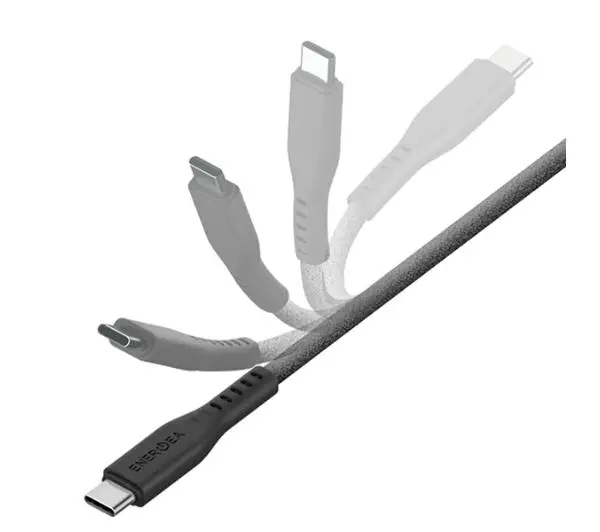 Energea Flow USB-C - USB-C 1.5m 240W 5A PD Fast Charge Czarny
