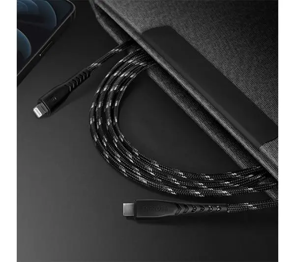 Energea Nyloflex USB-C do Lightning C94 MFI 3m Czarny
