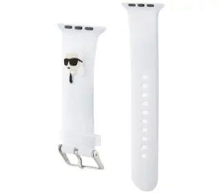 Karl Lagerfeld do Watch 42/44/45/49mm strap 3D Rubber Karl Head Biały
