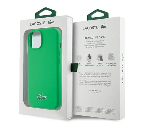 Lacoste Silicone MagSafe do iPhone 15 Plus Zielony