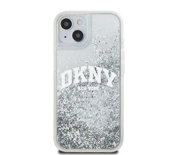 DKNY Liquid Glitter Big Logo do iPhone 15 Biały