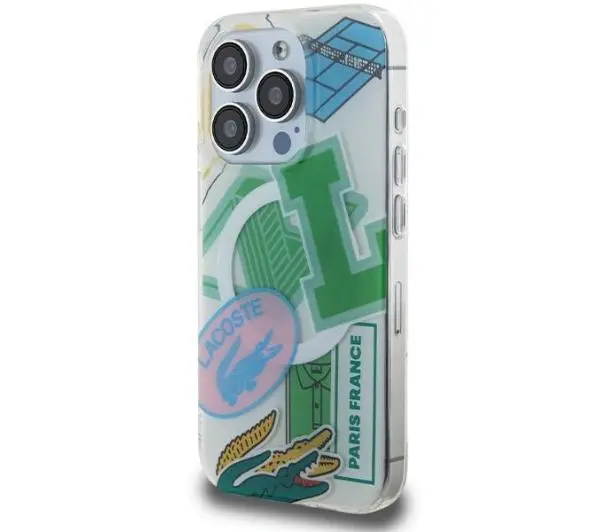 Lacoste LCHMP15LUPAN Hardcase Double Layer Patch MagSafe do iPhone 15 Pro Zielony