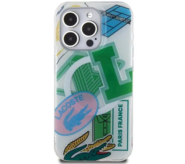 Lacoste LCHMP15LUPAN Hardcase Double Layer Patch MagSafe do iPhone 15 Pro Zielony