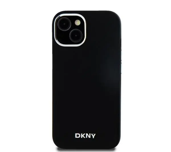 DKNY Hardcase Liquid Silicone Small Metal Logo MagSafe do iPhone 14 Czarny