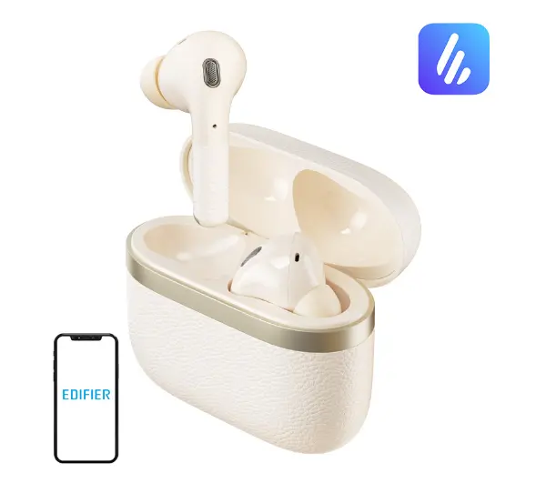 Edifier W260NC ANC Dokanałowe Bluetooth 5.3 Beżowy