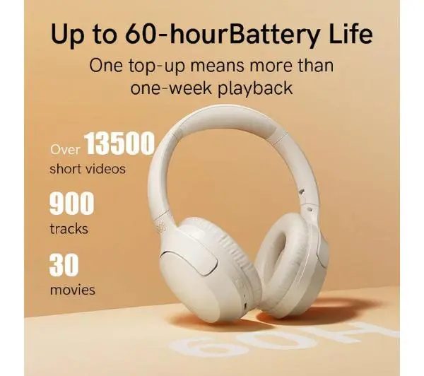 QCY H2 PRO Nauszne Bluetooth 5.3 Biały