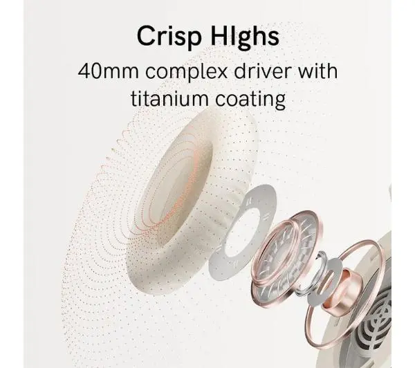 QCY H2 PRO Nauszne Bluetooth 5.3 Biały