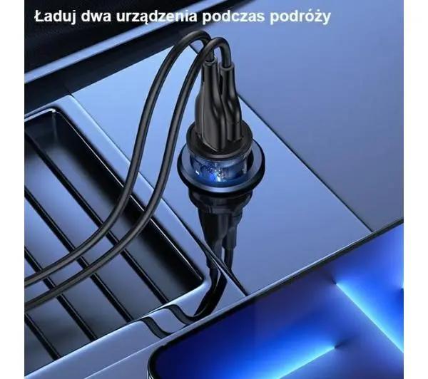 USAMS C31 2xUSB-A Fast Charge 3A Czarny