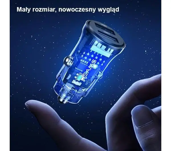USAMS C31 2xUSB-A Fast Charge 3A Czarny