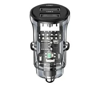USAMS C31 2xUSB-A Fast Charge 3A Czarny