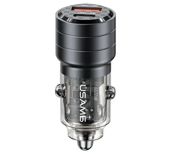 USAMS C36 USB+USB-C Fast Charge 95W Czarny