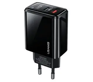 USAMS T40 1 x USB-C + 1 x USB Fast Charging 20W Czarny