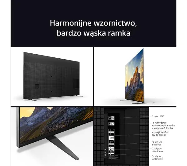 Sony BRAVIA 7 K-85XR70 85" QLED 4K Mini LED 120Hz Google TV Dolby Vision Dolby Atmos HDMI 2.1 DVB-T2 - Kup na Raty - RRSO 0%