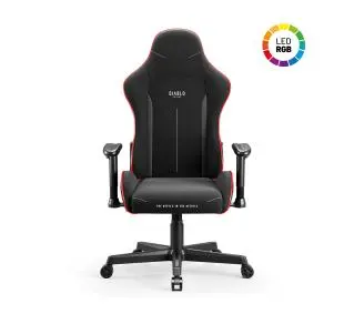 Diablo Chairs X-Starter LED Gamingowy do 136kg Tkanina Czarny