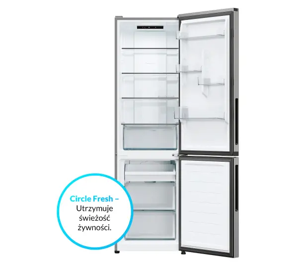 Candy Fresco 300 CNCQ2T518EX Pełny No Frost 182,5cm Komora świeżości Platinum Inox - Kup na Raty - RRSO 0%