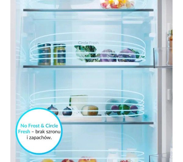 Candy Fresco 300 CNCQ2T518EB Pełny No Frost 182,5cm Komora świeżości Czarny - Kup na Raty - RRSO 0%