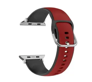 Beline Silico Leather do  Apple Watch 42/44/45/49mm Czerwono-czarny