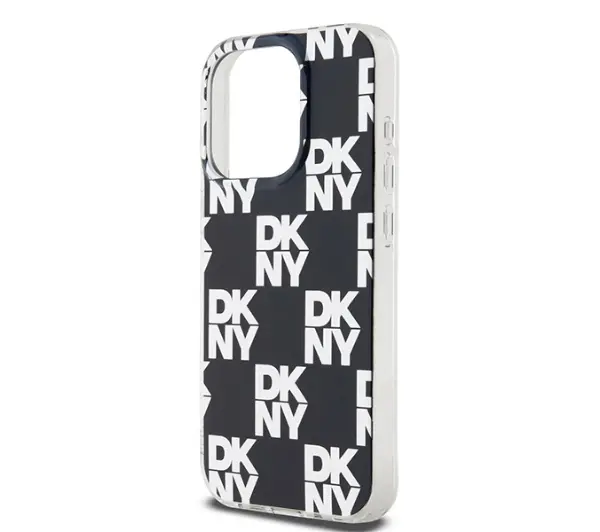 DKNY IML Checkered Mono Pattern do iPhone 15 Pro Czarny