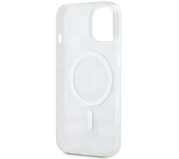 DKNY IML Checkered Mono Pattern & Printed Stripes MagSafe do iPhone 15 Beżowy