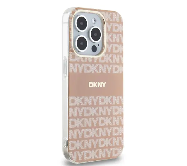DKNY IML Mono & Stripe MagSafe do iPhone 15 Pro Max Różowy