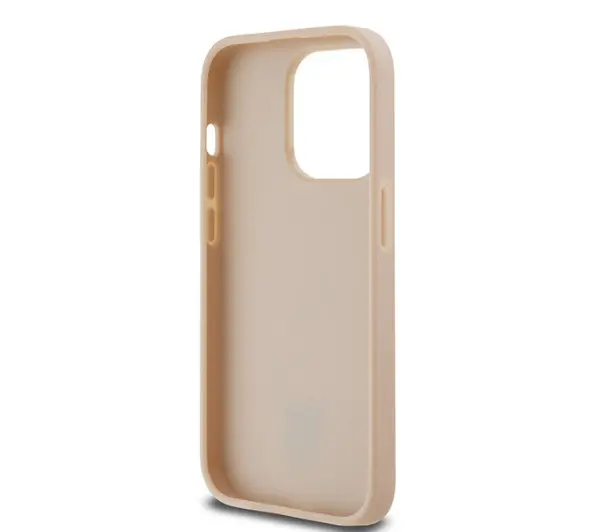 DKNY Leather Checkered Mono Pattern & Printed Stripes do iPhone 14 Pro Różowy