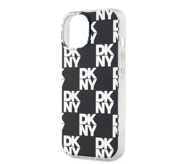DKNY IML Checkered Mono Pattern do iPhone 15 Czarny