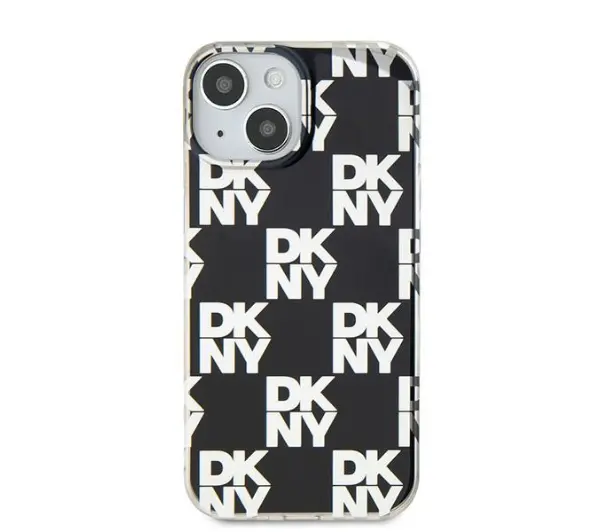DKNY IML Checkered Mono Pattern do iPhone 15 Czarny