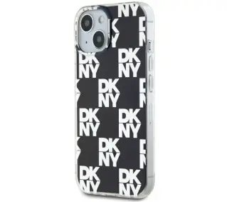DKNY IML Checkered Mono Pattern do iPhone 15 Czarny