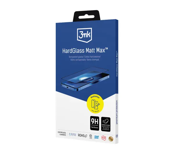 3mk HardGlass Matt Max do iPhone 12/12 Pro