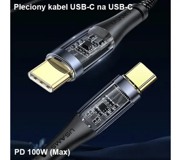 USAMS CC159CC02 2xUSB+1XUSB-C 80W Niebieski