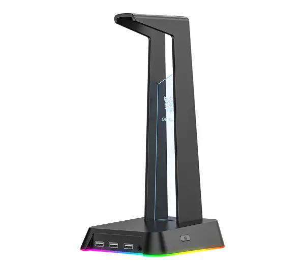 Stojak na słuchawki ONIKUMA ST2 Wbudowany HUB USB, Wysokość 277.8 mm Czarny
