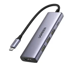 UGREEN Revodok CM511 USB-C do 3x USB USB-C HDMI 4K 30Hz PD 100W Szary